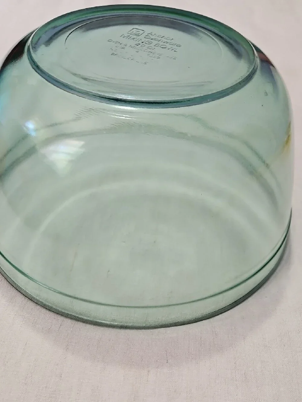 Vintage Rare Collectible Anchor Hocking Green Color Ovenware 4 Qt Mixing Bowl
